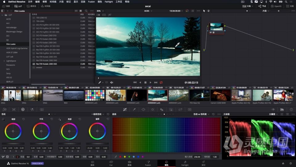 达芬奇教程 DaVinci Resolve 16 达芬奇影视级调色系统实战课程中文教程  灵感中国网 www.lingganchina.com