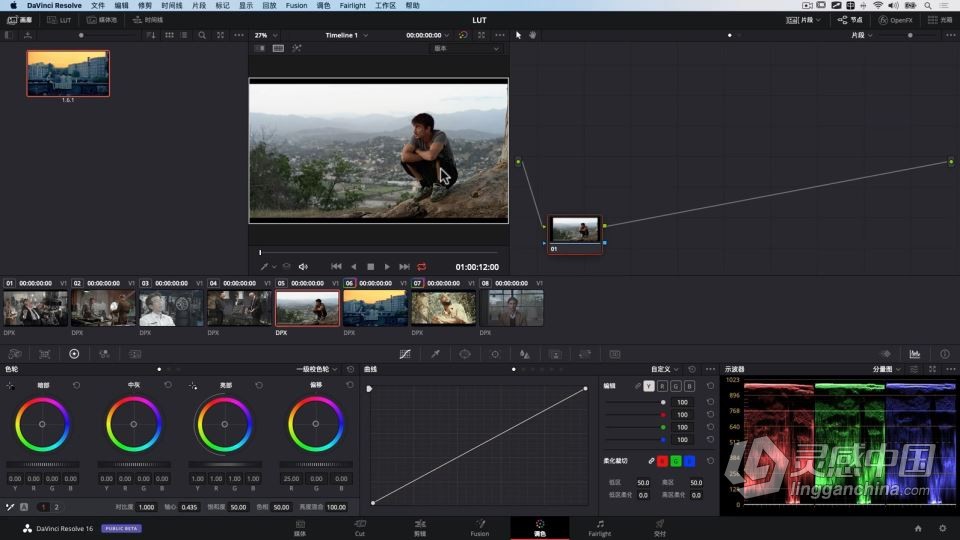 达芬奇教程 DaVinci Resolve 16 达芬奇影视级调色系统实战课程中文教程  灵感中国网 www.lingganchina.com