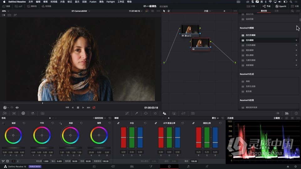 达芬奇教程 DaVinci Resolve 16 达芬奇影视级调色系统实战课程中文教程  灵感中国网 www.lingganchina.com