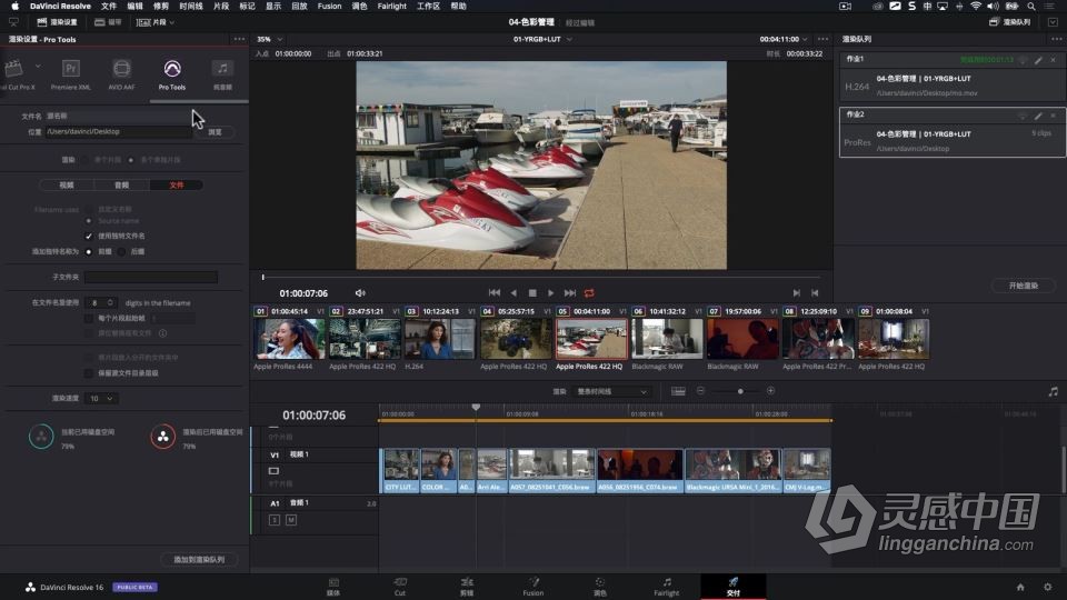 达芬奇教程 DaVinci Resolve 16 达芬奇影视级调色系统实战课程中文教程  灵感中国网 www.lingganchina.com