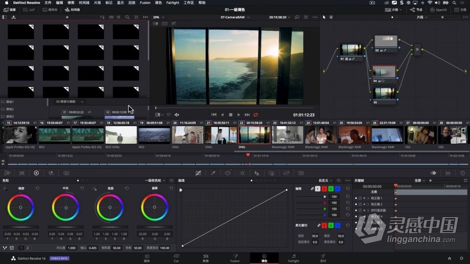 达芬奇教程 DaVinci Resolve 16 达芬奇影视级调色系统实战课程中文教程  灵感中国网 www.lingganchina.com