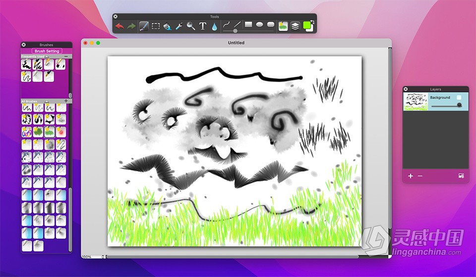 好用的绘图软件 My PaintBrush Pro专业版 for Mac v2.1.0英文激活版下载  灵感中国网 www.lingganchina.com