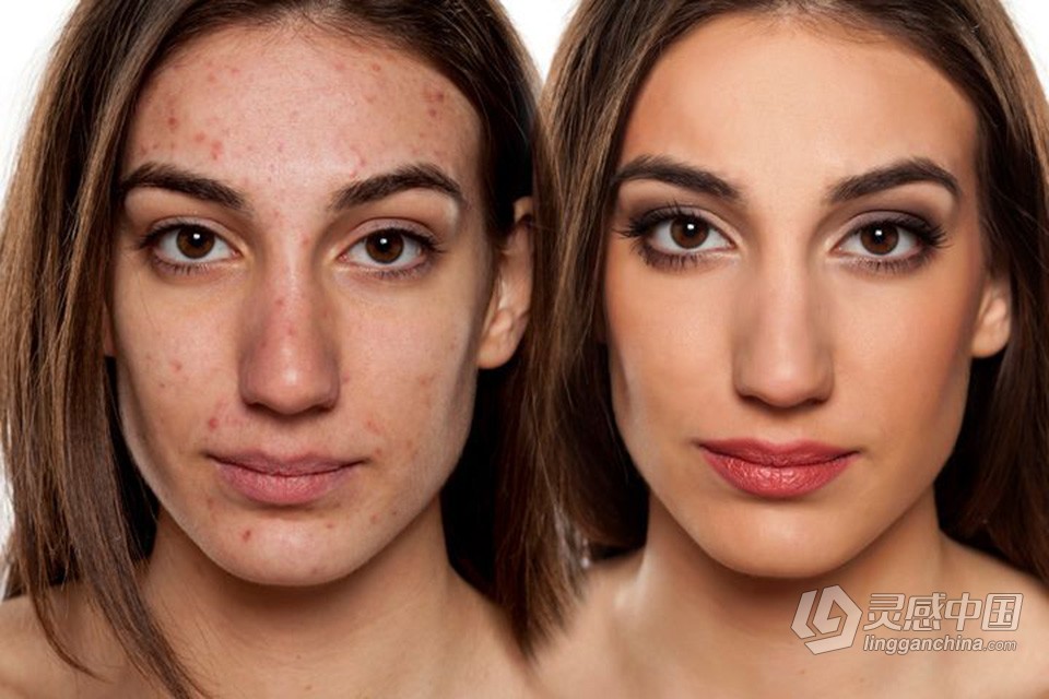 最强磨皮套件 Retouch4me 人像美容润饰中性灰修图8套合集+PS磨皮动作(支持PS+LR)  灵感中国网 www.lingganchina.com