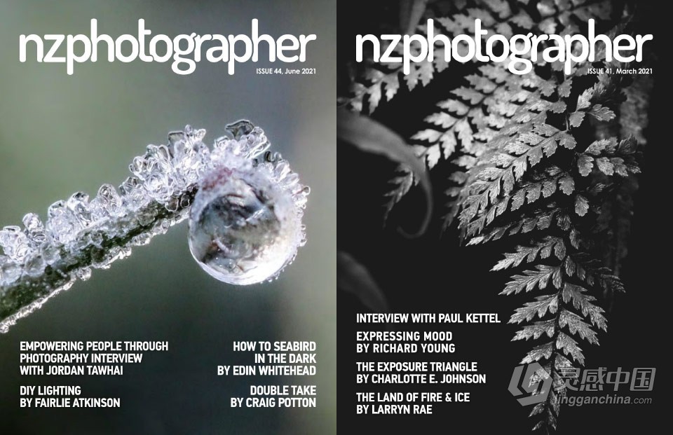 NZPhotographer摄影杂志-2021年全年1-12期 NZPhotographer - Full Year 2021 Collection  灵感中国网 www.lingganchina.com