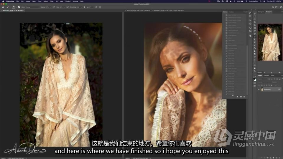 摄影大师Amanda Diaz -浪漫复古人像摄影及后期大师班教程 中英字幕  灵感中国网 www.lingganchina.com