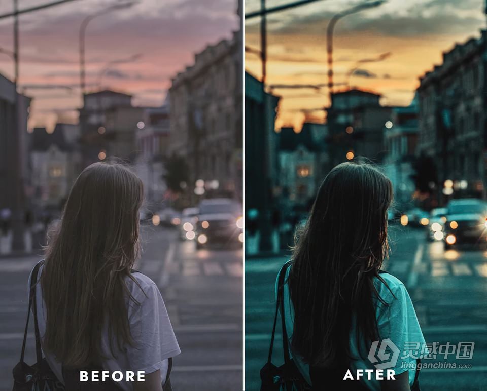 城市夜晚Lightroom预设和视频Luts调色预设 Night City premium presets &amp; Luts  灵感中国网 www.lingganchina.com