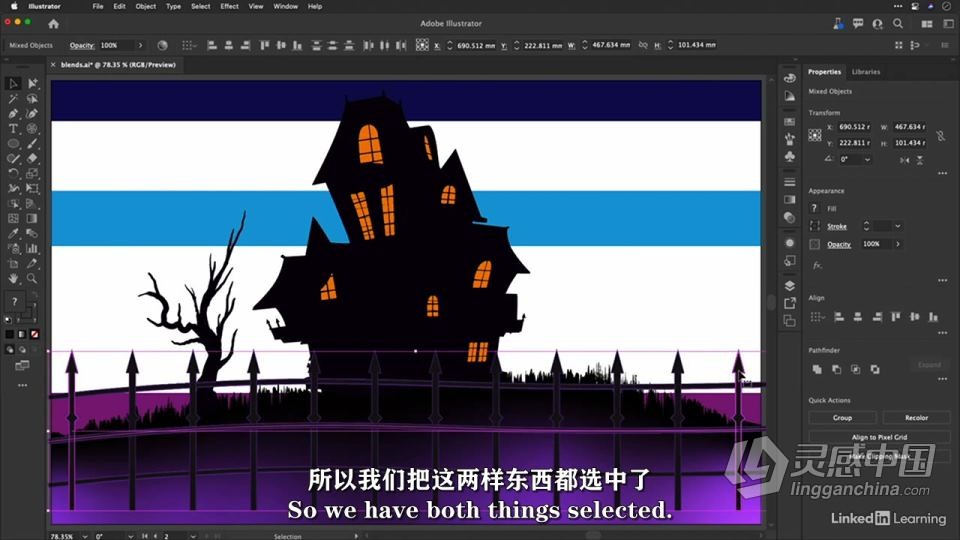 Illustrator CC 2022全面核心技术训练视频教程 中文字幕  灵感中国网 www.lingganchina.com