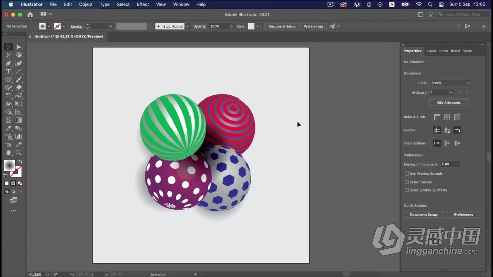 AI创建矢量3D效果插图设计工作流程视频教程  灵感中国网 www.lingganchina.com