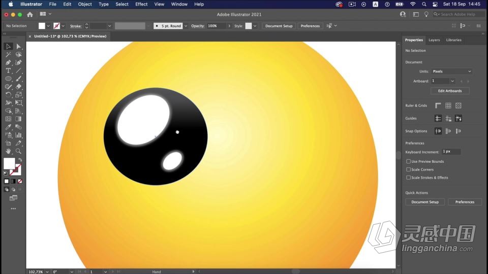 AI创建矢量可爱经典表情符号技能工作流程视频教程  灵感中国网 www.lingganchina.com