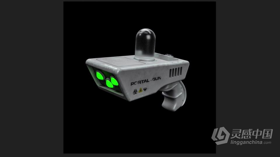 C4D传送门游戏机枪建模与贴图制作视频教程  灵感中国网 www.lingganchina.com