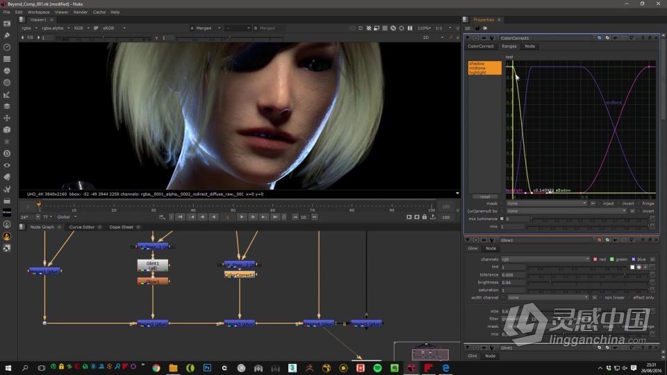 C4D与Marvelous超精细女性角色完整制作工作流程视频教程  灵感中国网 www.lingganchina.com