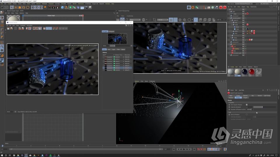C4D和Redshift 3D设计渲染视频教程（大师Vincent Schwenk49部全集）  灵感中国网 www.lingganchina.com