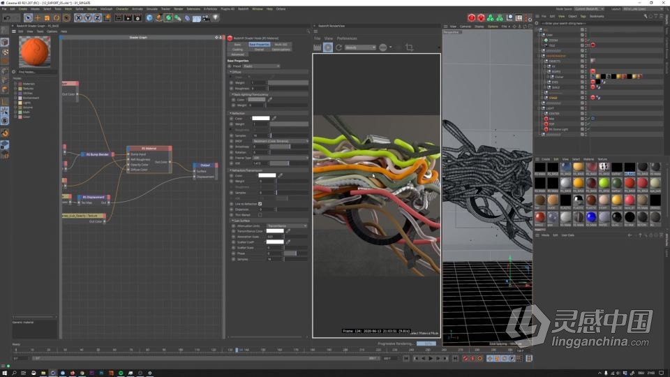 C4D和Redshift 3D设计渲染视频教程（大师Vincent Schwenk49部全集）  灵感中国网 www.lingganchina.com