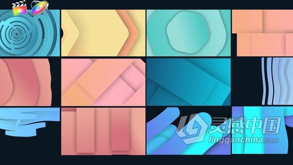 FCPX插件14组时尚图形动画过渡视频转场效果 Trendy Transitions Pack  灵感中国网 www.lingganchina.com