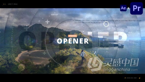 AE与PR模板-3D摄影视差公司会议周年纪念专辑 Photography Parallax Opener  灵感中国网 www.lingganchina.com