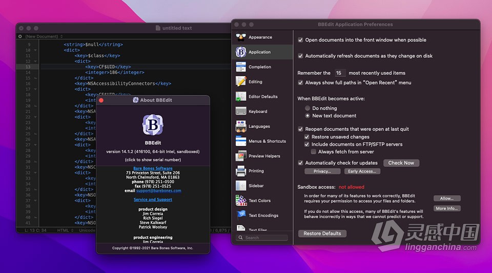 BBEdit 14.1.2 for Mac注册版 HTML代码编辑器下载 附序列号  灵感中国社区 www.lingganchina.com