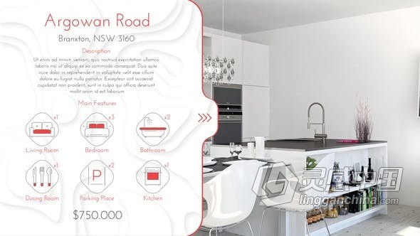 AE模板-房地产幻灯片房屋酒店公寓租售视频演示 Real Estate Slideshow Promo  灵感中国网 www.lingganchina.com