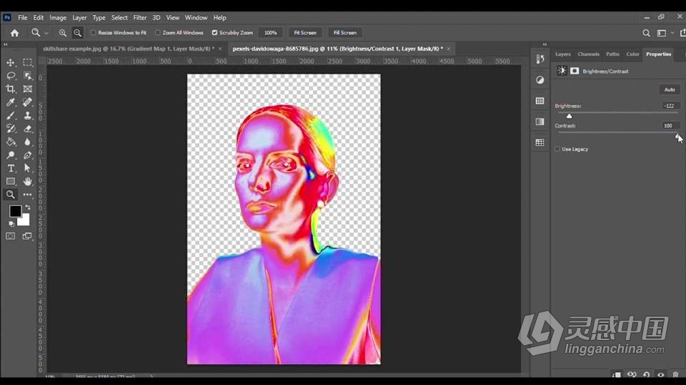 Photoshop迷幻风格插图绘制实例制作视频教程 中文字幕  灵感中国网 www.lingganchina.com
