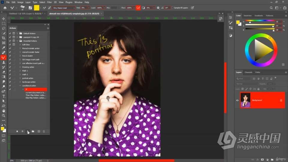 Photoshop高效自动化动作技术视频教程 中文字幕  灵感中国网 www.lingganchina.com
