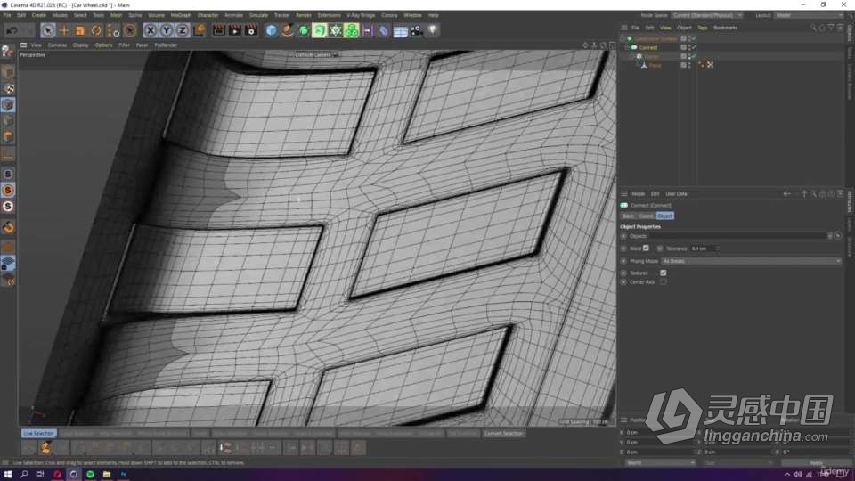 C4D布加迪汽车建模和渲染完整制作工作流程视频教程  灵感中国社区 www.lingganchina.com