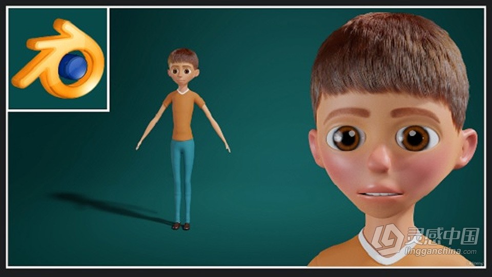 Blender卡通人物建模技术视频教程第一季 中文字幕  灵感中国网 www.lingganchina.com