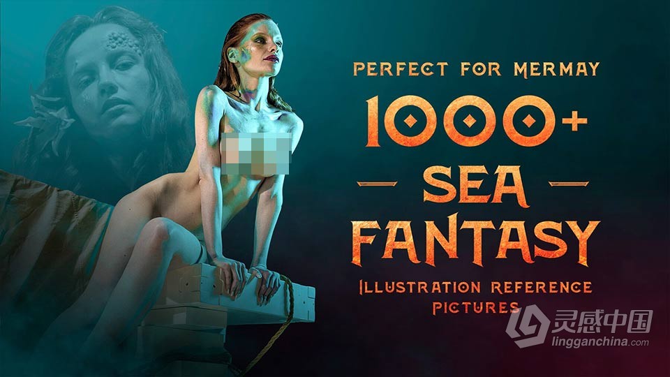 1000张海洋水下幻想艺术姿势造型高清参考图合集 1000+ Sea Fantasy Reference Pictures  灵感中国网 www.lingganchina.com