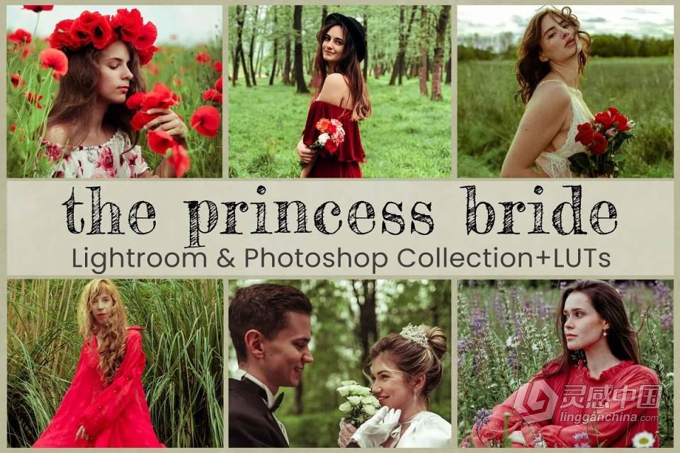 外拍森系人像后期调色Lightroom预设 Princess Bride Lightroom Presets  灵感中国网 www.lingganchina.com