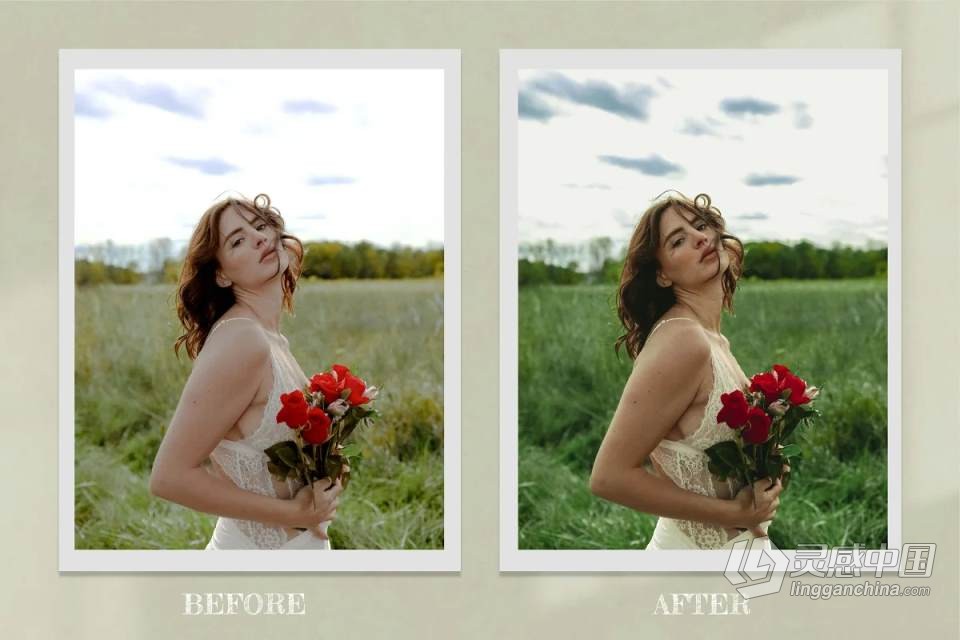 外拍森系人像后期调色Lightroom预设 Princess Bride Lightroom Presets  灵感中国网 www.lingganchina.com