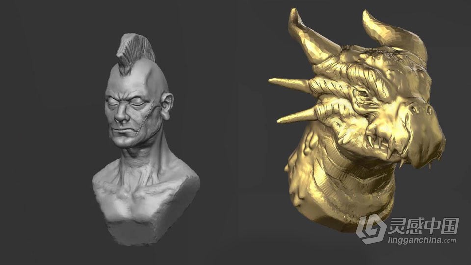 Zbrush core mini数字雕刻核心技术训练视频教程 中文字幕  灵感中国网 www.lingganchina.com