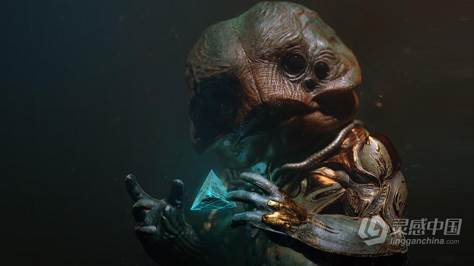 ZBrush六眼异形概念艺术雕刻创作工作流程视频教程  灵感中国网 www.lingganchina.com