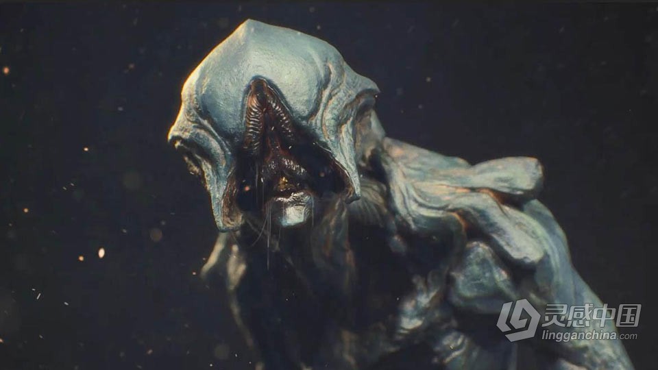 ZBrush恐怖异形完整实例制作流程视频教程  灵感中国网 www.lingganchina.com