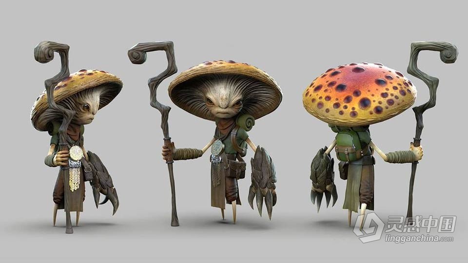 ZBrush 3D概念角色设计极限指南工作流程视频教程  灵感中国网 www.lingganchina.com