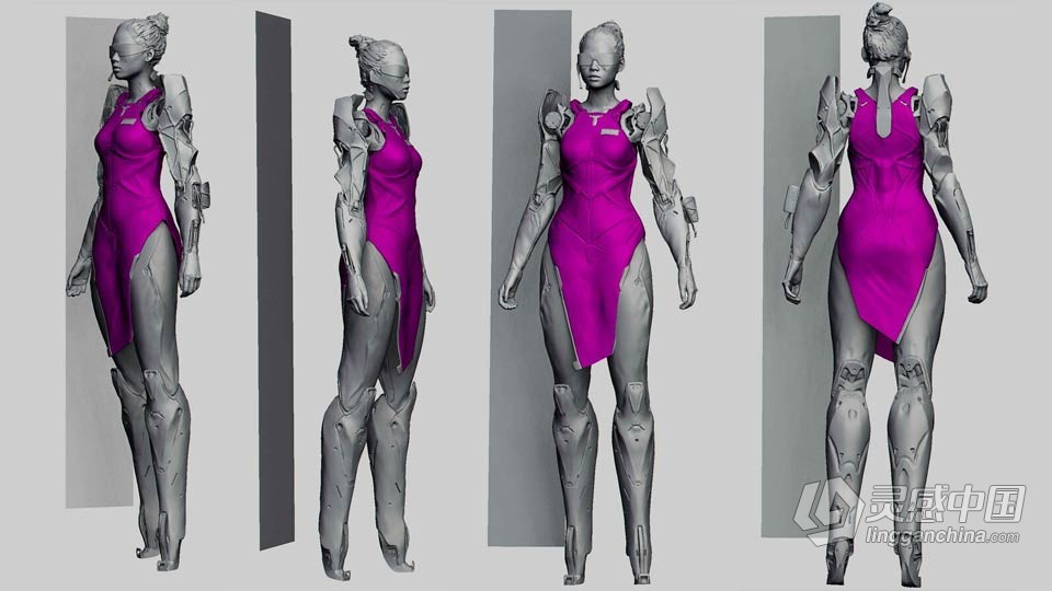 Zbrush初学者角色设计建模视频教程  灵感中国网 www.lingganchina.com