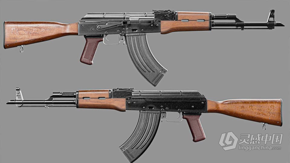 3dsMax国外商业教程AK-47制作全过程视频教程  灵感中国网 www.lingganchina.com