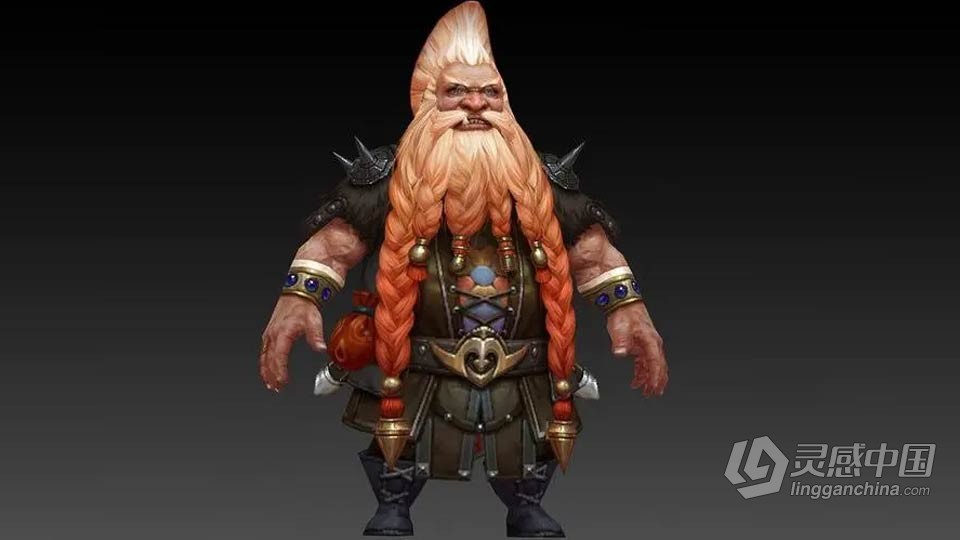 3dsmax小矮人角色建模制作视频教程  灵感中国网 www.lingganchina.com