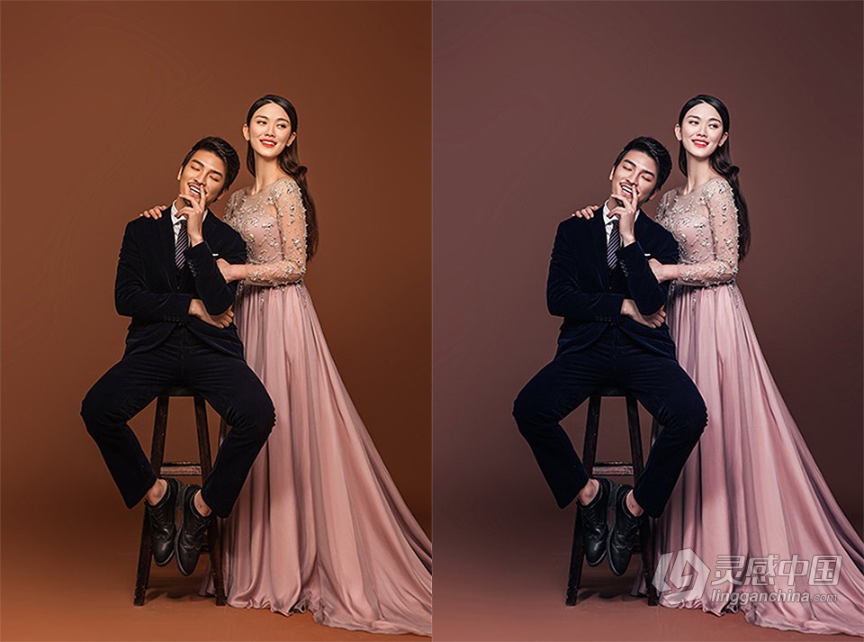 影楼专业调色宝典PS动作100种合集 婚纱一键调色PS动作 支持批量调色 支持PS中文版  灵感中国网 www.lingganchina.com