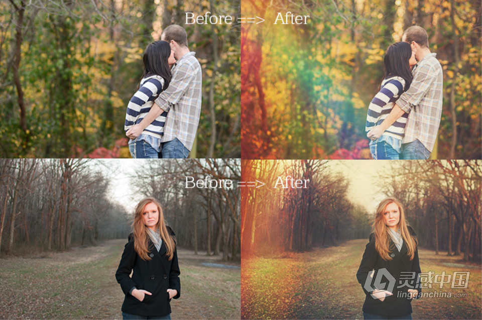 颜色混合PS动作 Colour Medley Photoshop Action Set  灵感中国网 www.lingganchina.com
