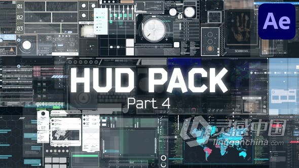 AE模板-HUD高科技Part4含20种全息信息图科幻屏幕界面UI技术元素工程文件下载  灵感中国社区 www.lingganchina.com