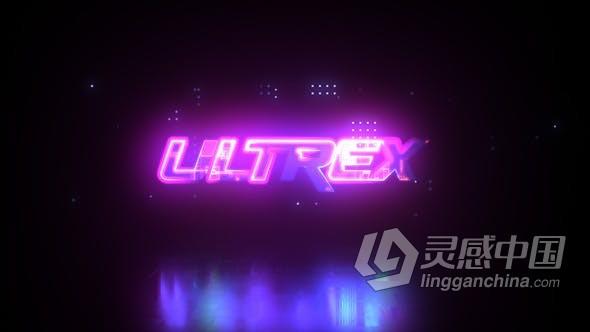 AE模板-4K故障霓虹灯标志动画工程文件下载  灵感中国网 www.lingganchina.com