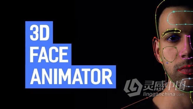 AE模板-创建3D逼真人脸肖像照片动画工程文件下载  灵感中国网 www.lingganchina.com