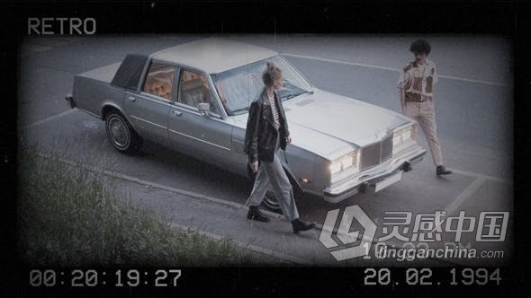 AE模板-黑白经典老电影放映机风格复古老镜头视频介绍工程文件下载  灵感中国网 www.lingganchina.com
