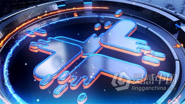 AE模板-霓虹灯3D标志工程文件下载  灵感中国网 www.lingganchina.com