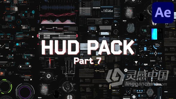 AE模板-HUD高科技Part7含150多种全息信息图科幻屏幕界面UI技术元素工程文件下载  灵感中国网 www.lingganchina.com