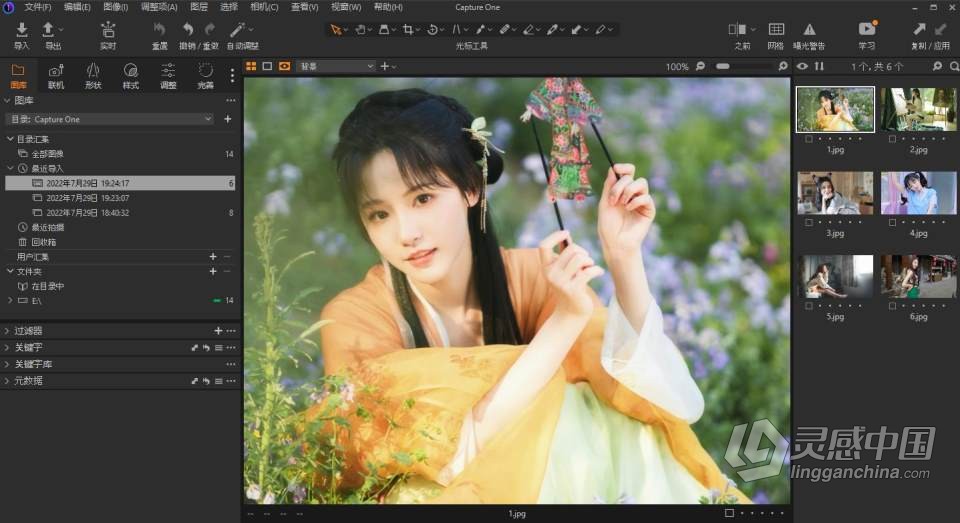 飞思软件RAW图像编辑工具 Capture One 22 Pro 15.3.2.12 中文版 Win版本下载  灵感中国网 www.lingganchina.com