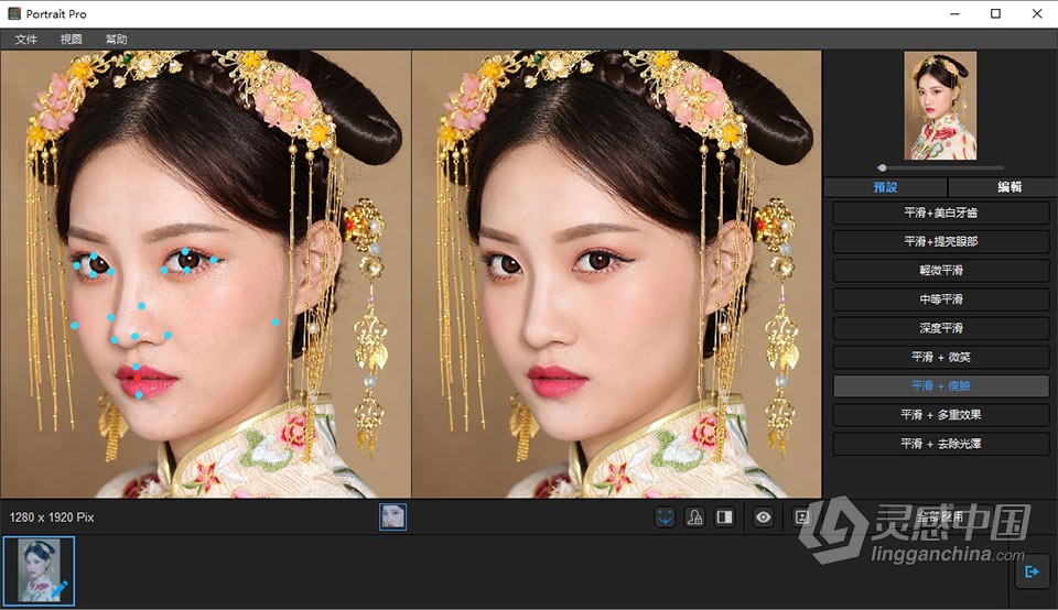 智能人像磨皮瘦脸美妆修图软件 威兹莫 Portrait Pro 2022 2.0.0.190 中文等多国语言版下载  灵感中国网 www.lingganchina.com