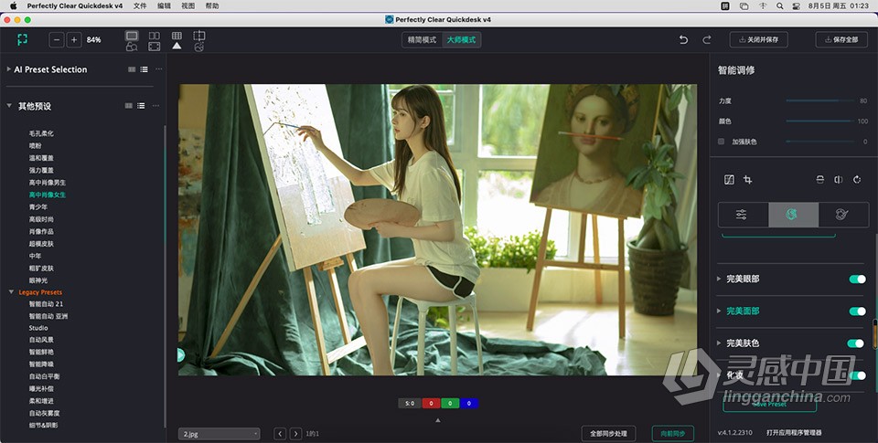 全自动完美图像清晰软件 Perfectly Clear QuickDesk 4.2.0（2332）Mac中文版  等多国语言版本  灵感中国网 www.lingganchina.com