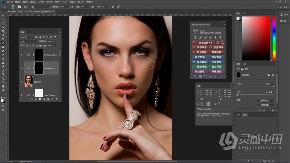DR4中文视频教程Delicious Retouch 4.5入门到精通视频教程  灵感中国网 www.lingganchina.com