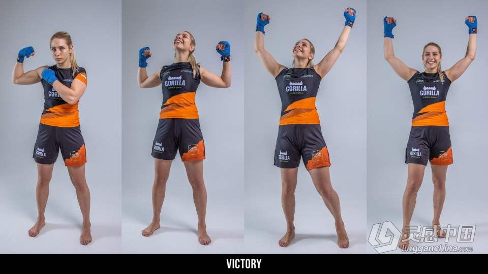 950张女性运动类比赛动作姿势造型高清参考图合集 950+ Female Fighter Reference Pictures  灵感中国网 www.lingganchina.com