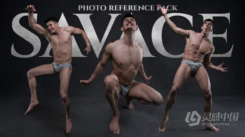 900张男性野性夸张动作表情人体造型高清参考图合集 Savage- Photo Reference Pack For Artists 901 JPEGs  灵感中国网 www.lingganchina.com
