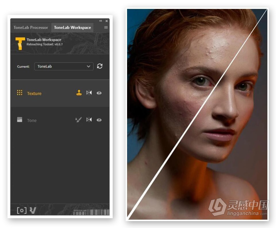 PROEDU - 超越D&amp;B修图的专业人像精修PS磨皮插件 -ToneLab for Photoshop 附中文字幕教程  灵感中国网 www.lingganchina.com